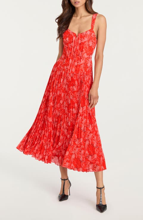 Botanical Floral Print Sleeveless Maxi Dress