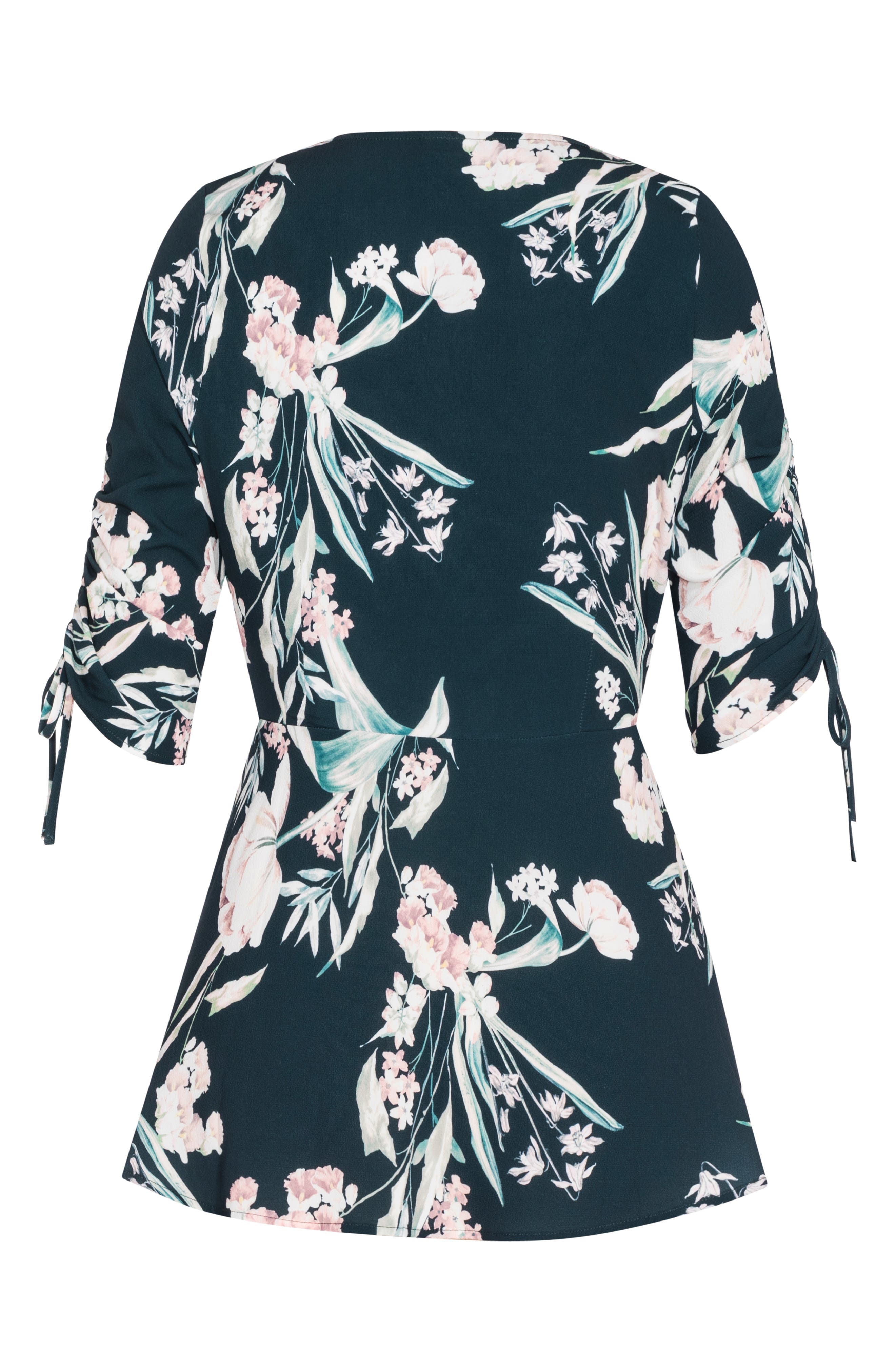 City Chic Fresh Fields Wrap Top (Women) | Nordstromrack