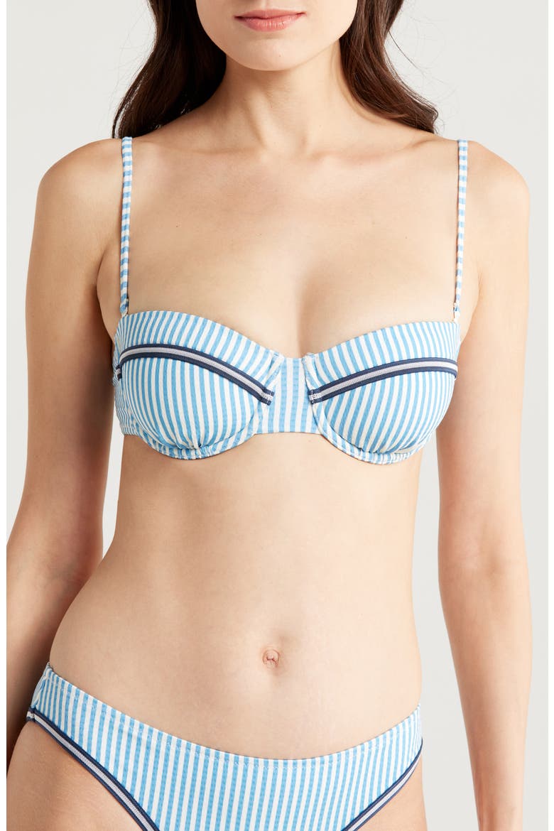Juliette Bikini Top, Alternate, color, FRENCH BLUE X BRULE STRIPE