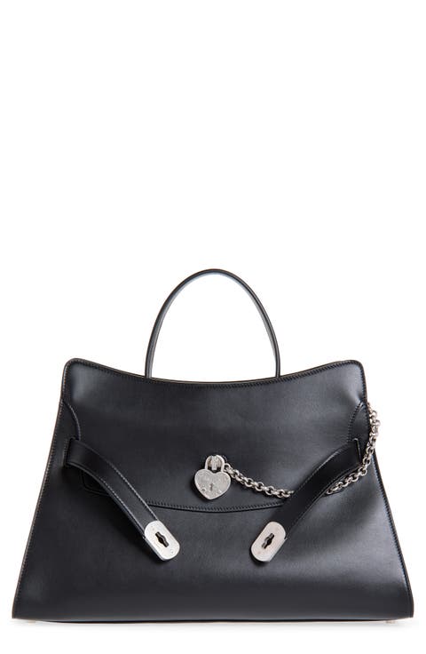 Locke Leather Top Handle Bag