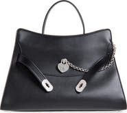 McQueen Locke Leather Top Handle Bag