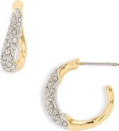 Alexis Bittar Solanales Crystal Twist Mini Hoop Earrings