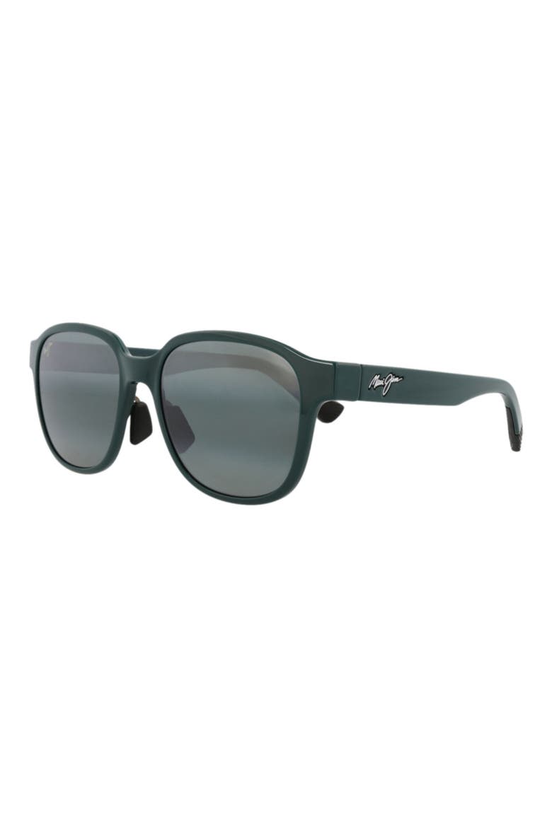 55mm Gradient Polarized Square Sunglasses, Alternate, color, GREEN GREEN GREY