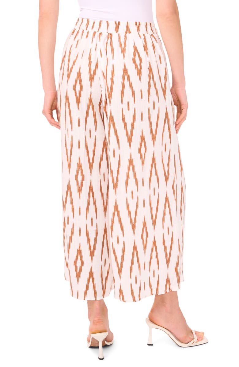 Vince Camuto Ikat Print Wide Leg Drawstring Pants, Alternate, color,