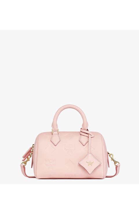 Small Ella Boston Bag in Maxi Monogram Leather