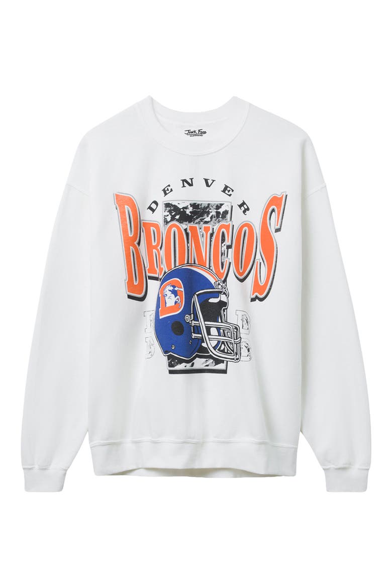 Denver Broncos Conversion Graphic Sweatshirt, Main, color, WHITE