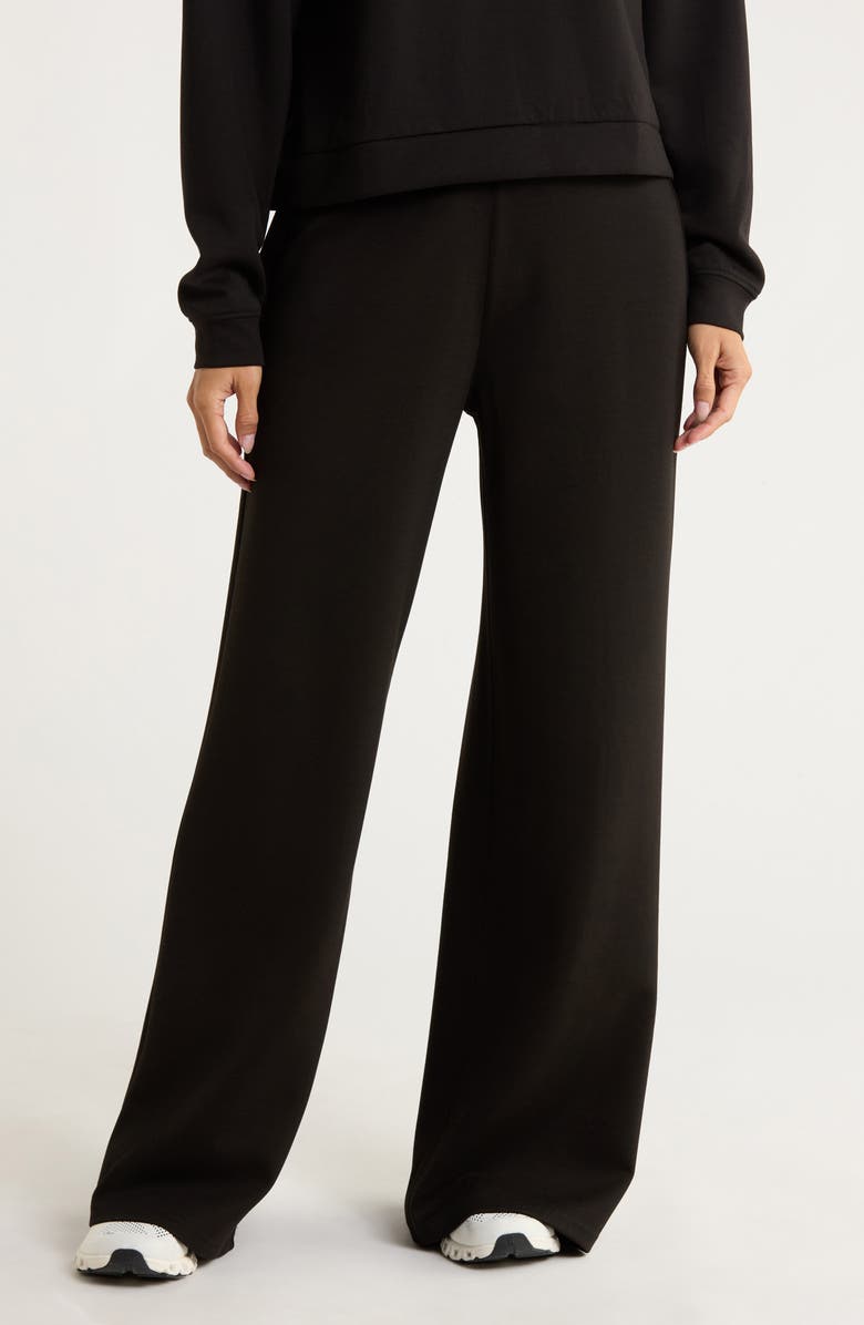 X by Gottex Scuba Knit Wide Leg Pants, Main, color, Black