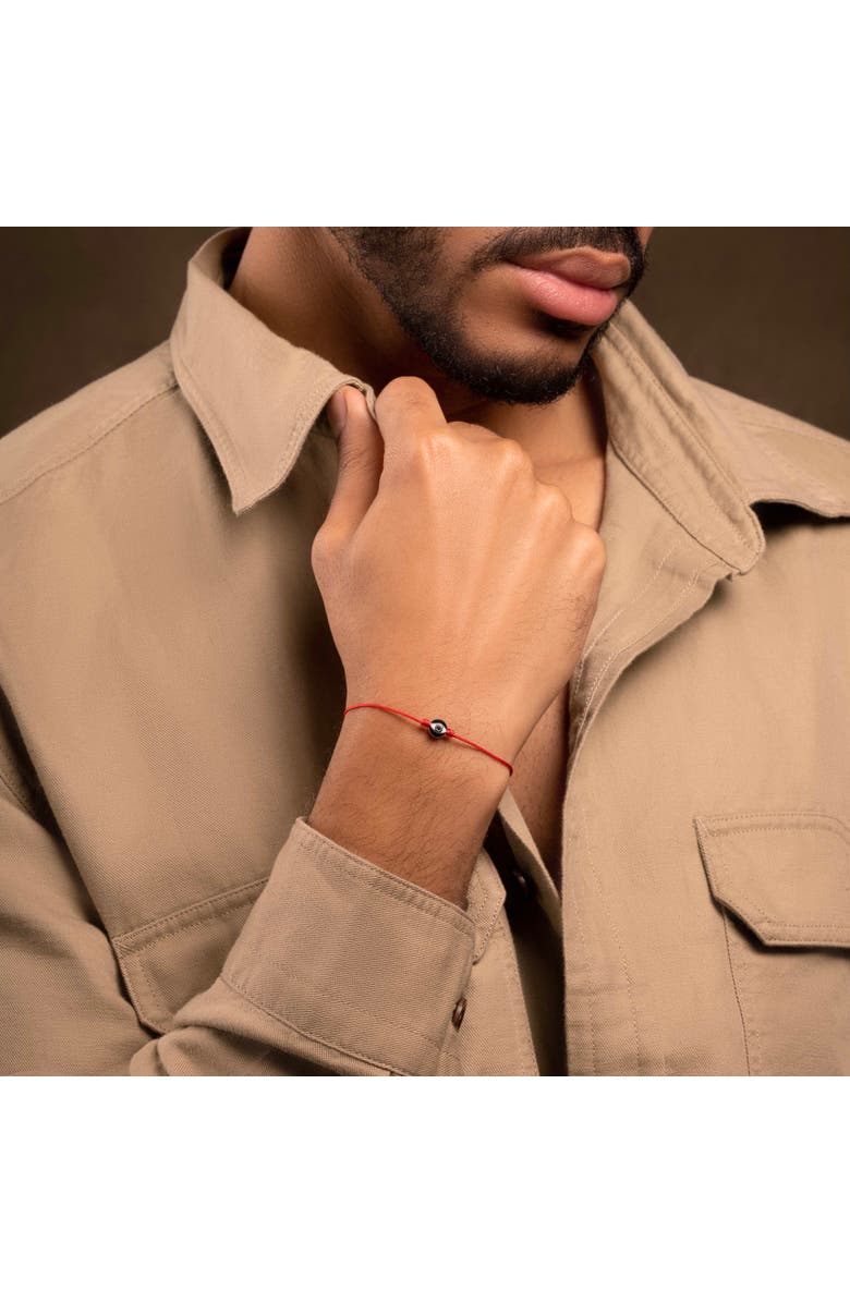 Karma and Luck Men's Red String Evil Eye Bracelet Fierce Protector, Alternate, color, Red/Black/Silver/White