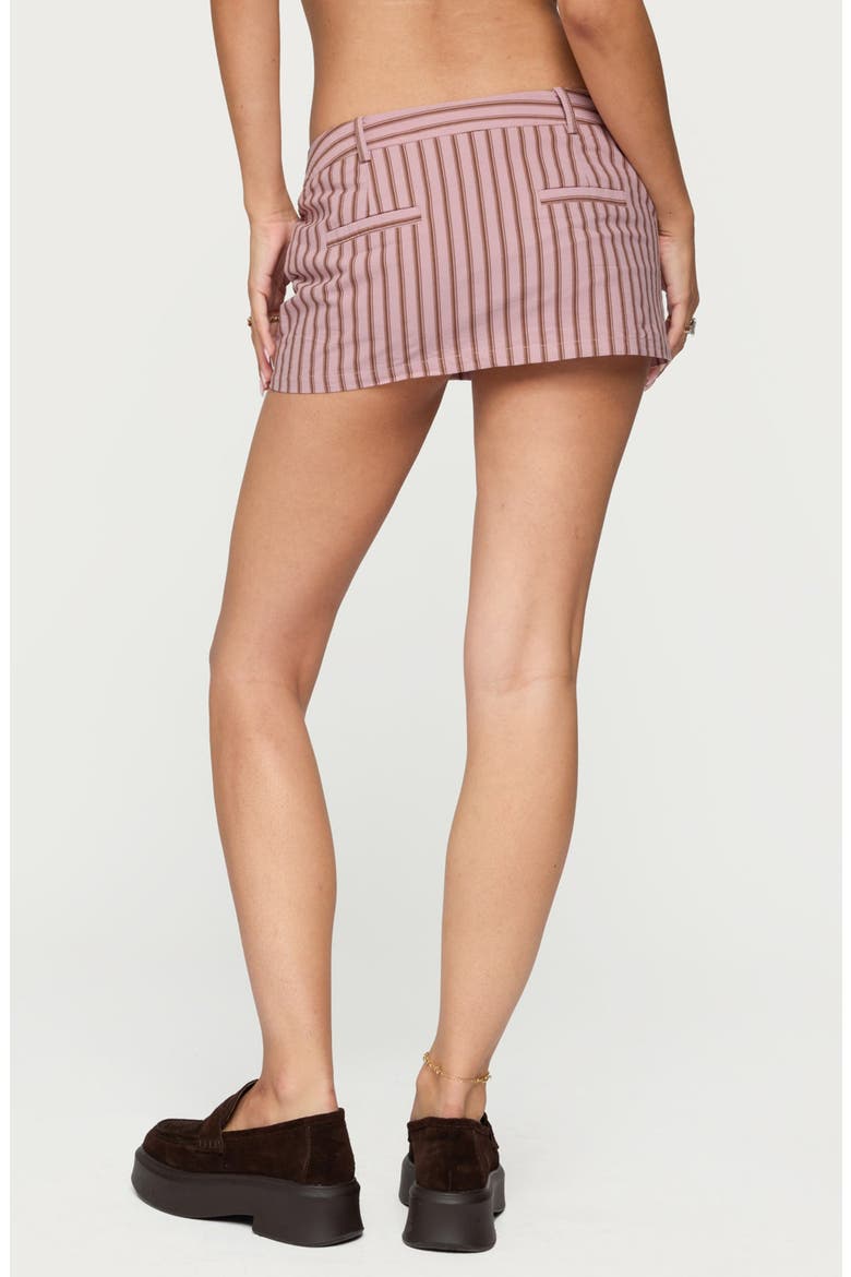 Marlow Stripe Cotton Miniskort, Alternate, color, PINK