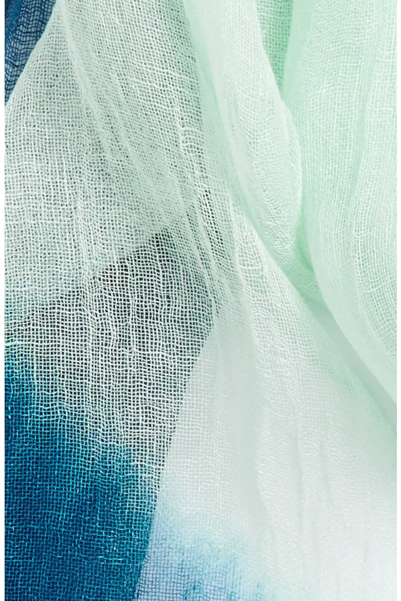 Hand Dyed Linen Scarf, Alternate, color, JEWEL