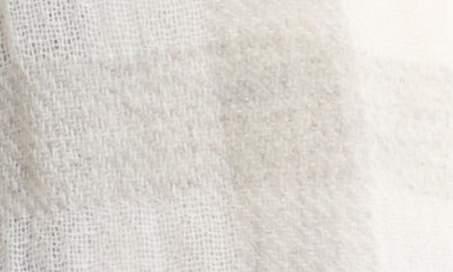 Vince Wool & Cashmere Stripe Scarf In White