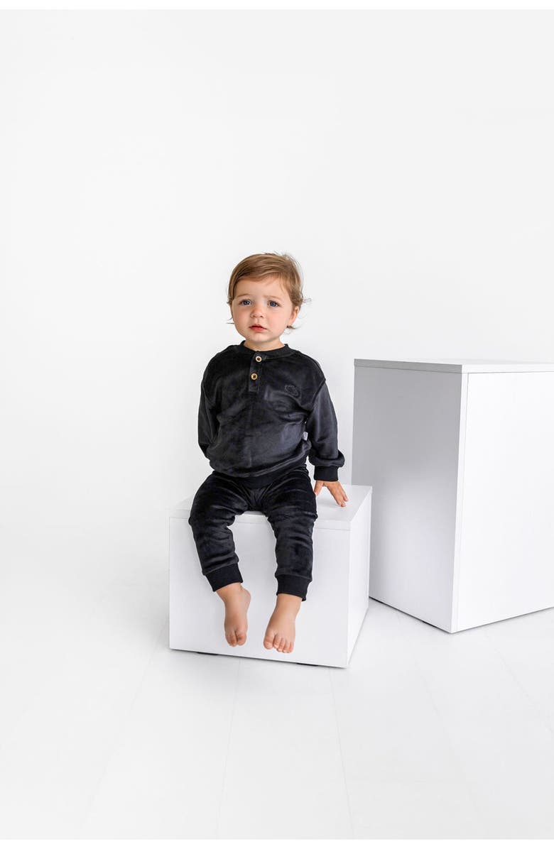 Pouf Velour Henley Set, Alternate, color, 