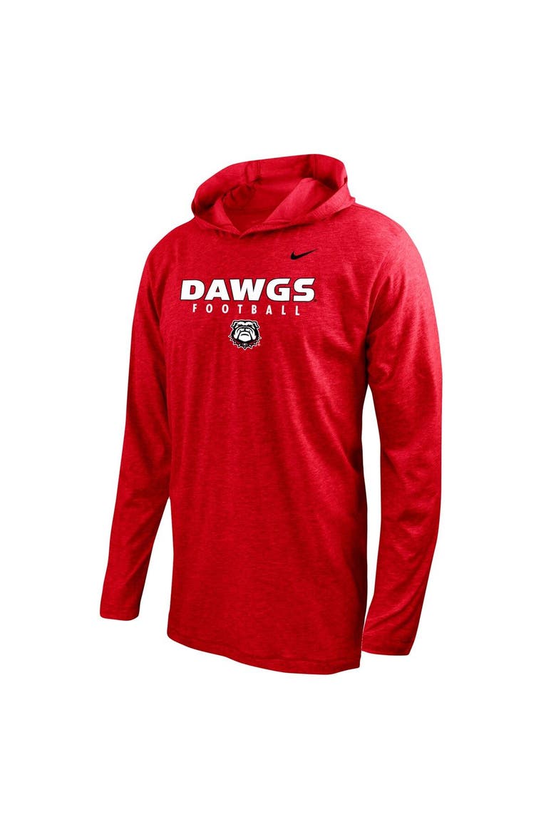 Men's Nike Red Georgia Bulldogs Football Long Sleeve Hoodie T-Shirt, Alternate, color, Red
