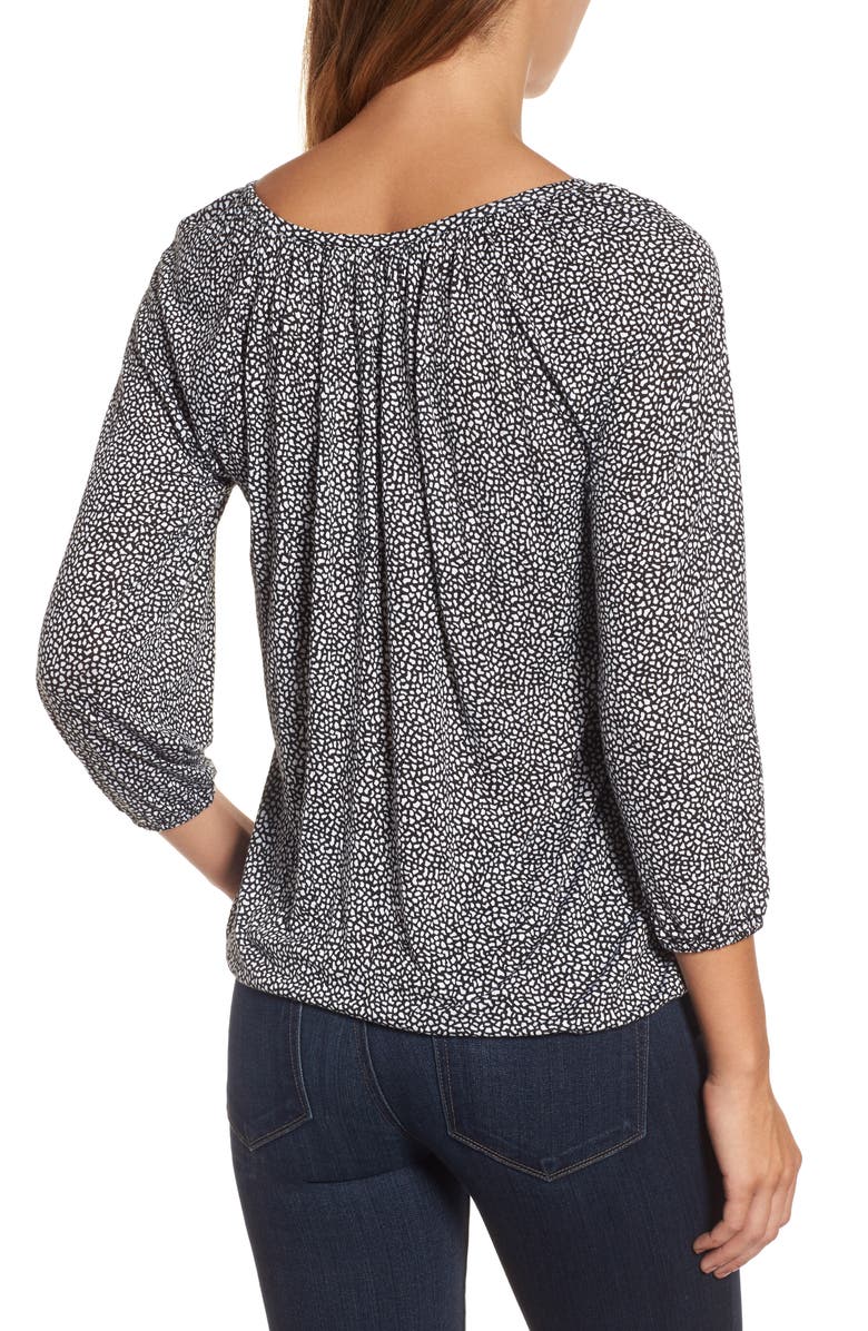 MICHAEL Michael Kors Giraffe Peasant Blouse, Alternate, color,