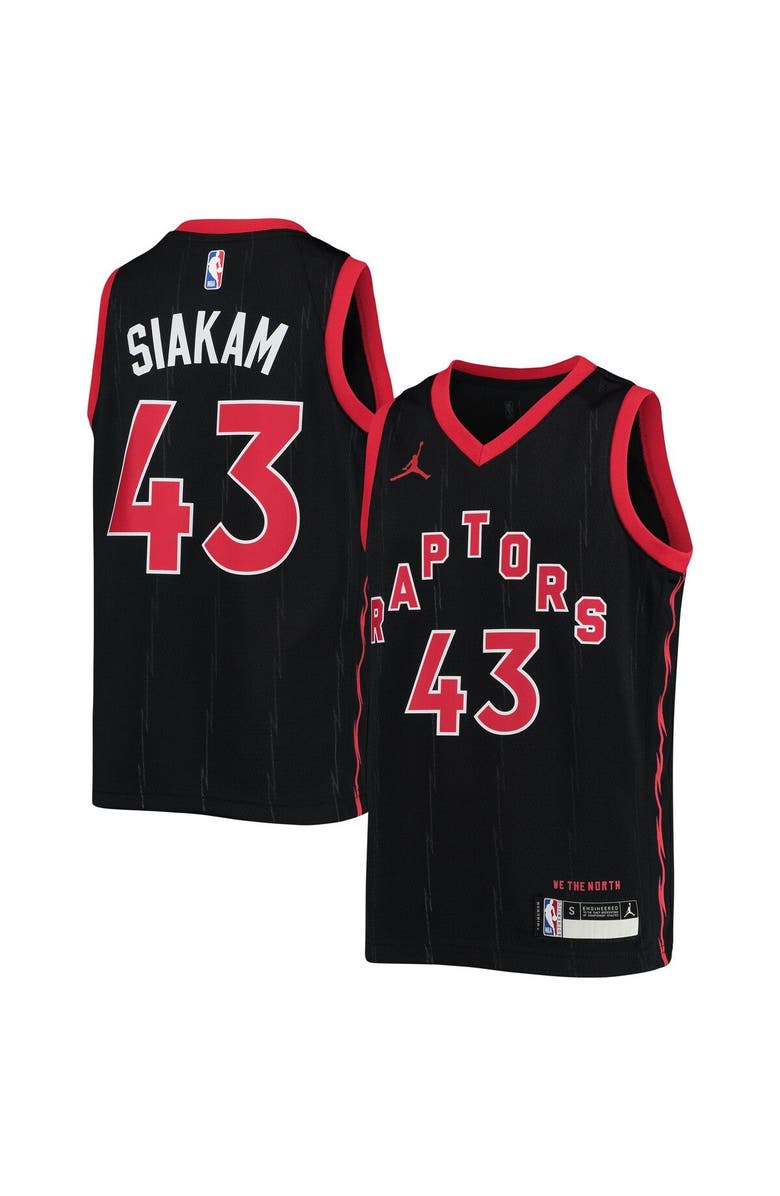 Jordan Brand Youth Jordan Brand Pascal Siakam Black Toronto Raptors 2020/21 Swingman Jersey - Statement Edition, Main, color, 