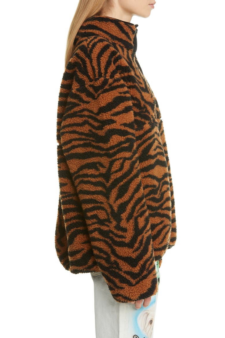 Juju Tiger Print Fleece Jacket, Alternate, color, TIGER