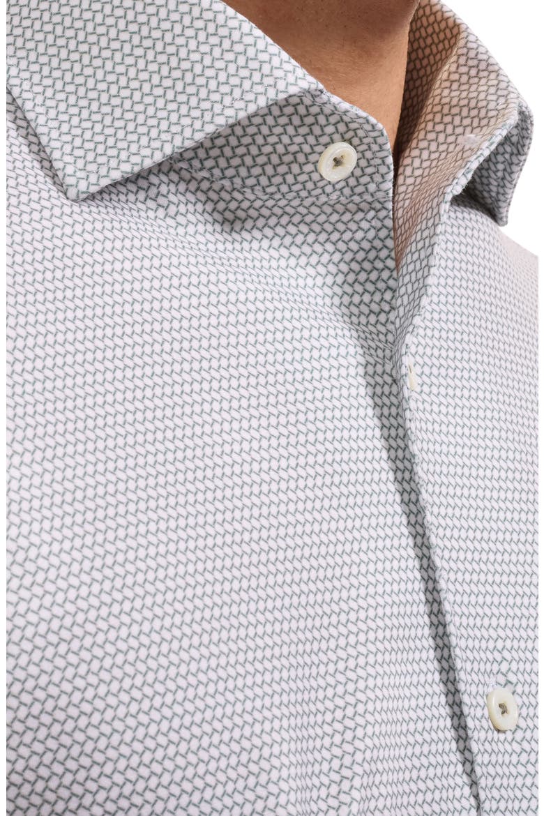 Devon OoohCotton® Geo Print Button-Up Shirt, Alternate, color, OLIVE