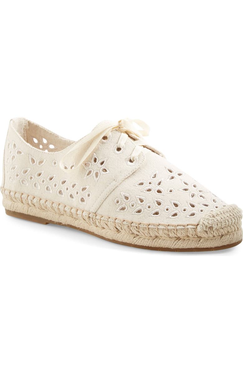 Joie 'Wallie' Lace-Up Espadrille Flat, Main, color,