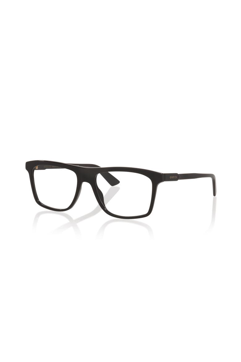 55mm Rectangle optical glasses, Main, color, Black
