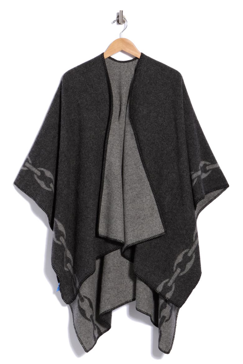 Cosima Reversible Wool Wrap, Alternate, color, GRAY