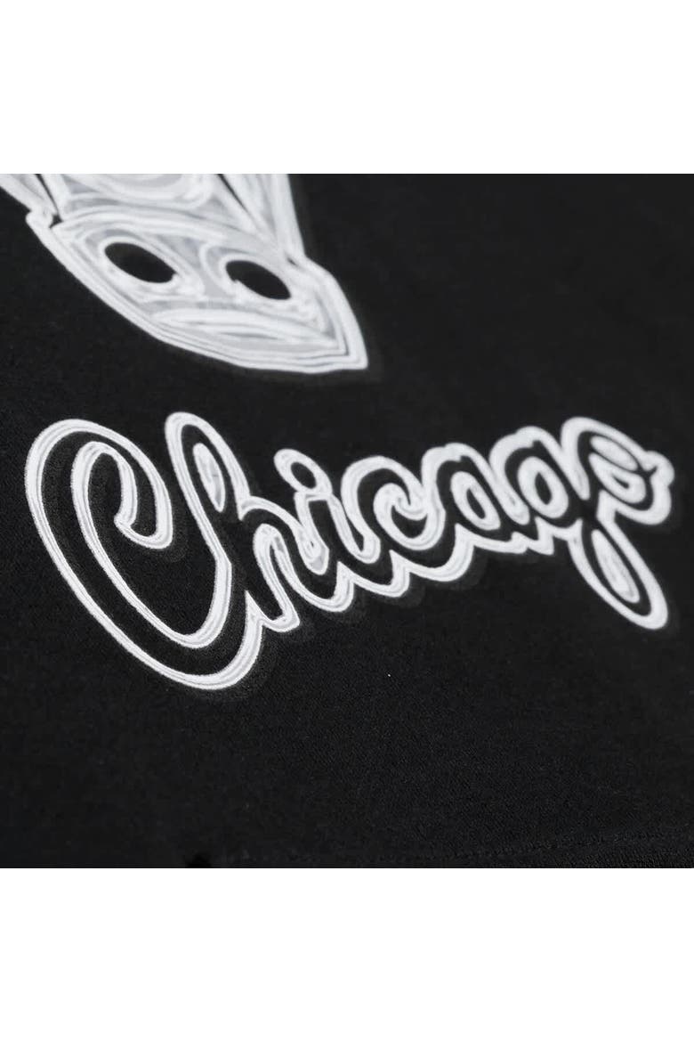 Men's Mitchell & Ness Black Chicago Bulls Chrome Hoodie, Alternate, color, Black