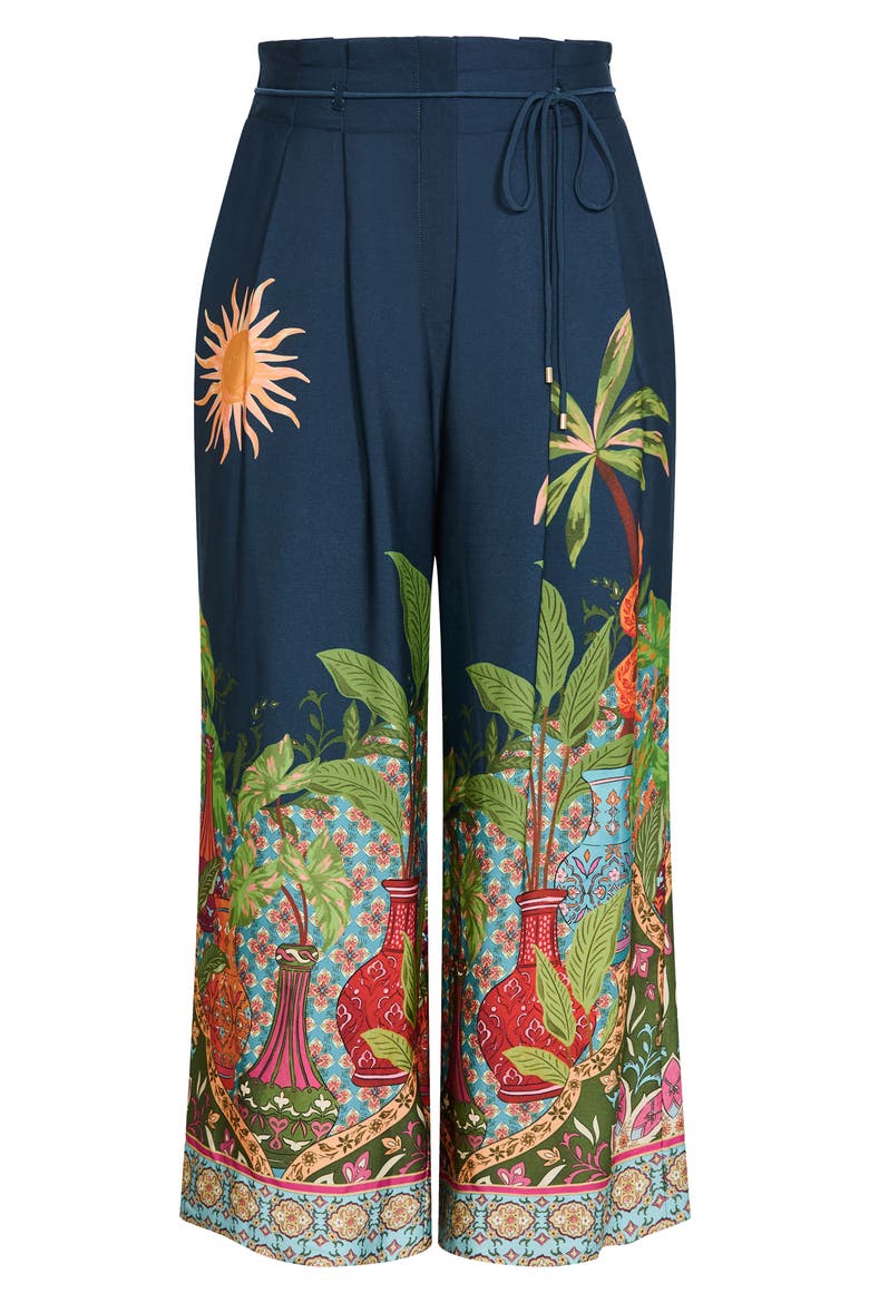 Print Pleated Wide Leg Pants, Alternate, color, FOOLS PARADISE