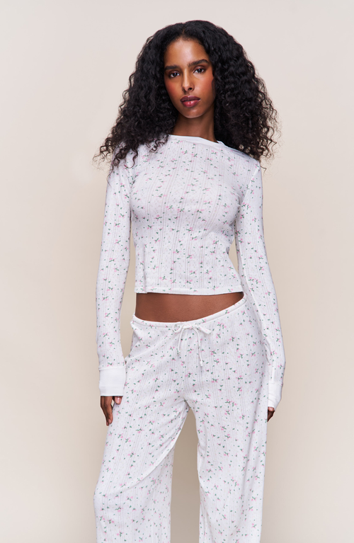 Guizio Honey Long Sleeve Top In White