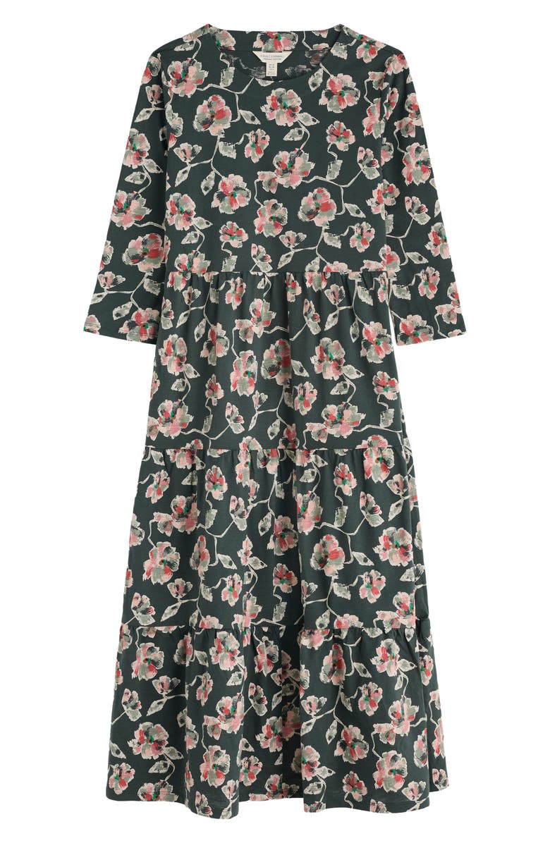 Seasalt Cornwall Line Strokes Floral Print Dress, Alternate, color, Artist Camellia Coppice