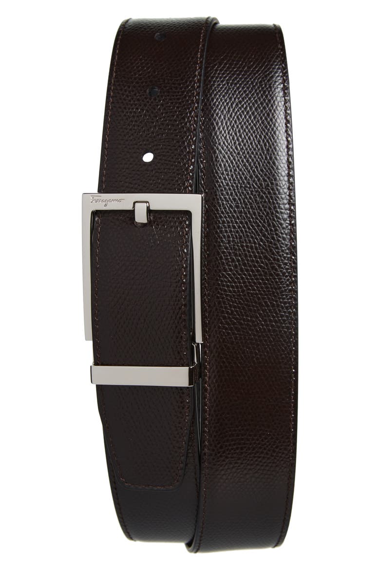 Classic Leather Reversible Belt, Alternate, color, NERO HICKORY