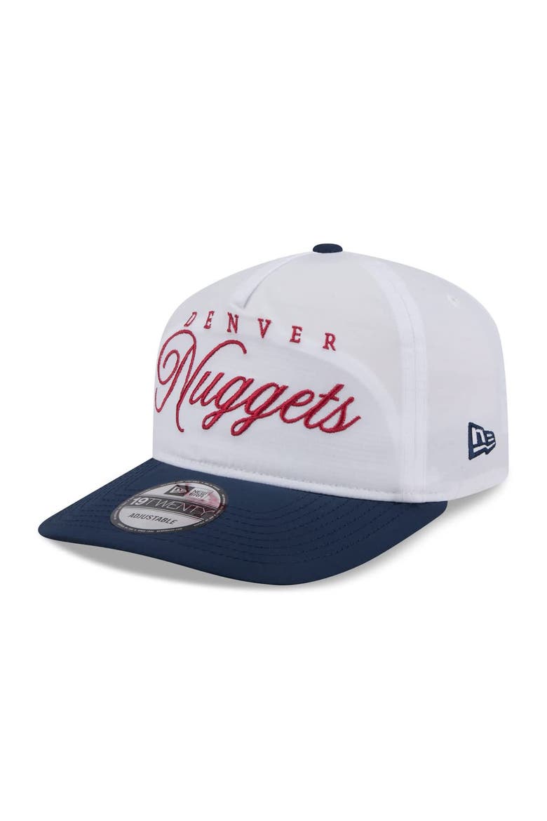 Men's New Era White/Navy Denver Nuggets 2025 NBA Draft On-Stage Nylon 19TWENTY Adjustable Hat, Alternate, color, White