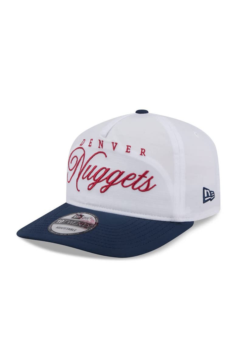 New Era Men's New Era White/Navy Denver Nuggets 2025 NBA Draft On-Stage Nylon 19TWENTY Adjustable Hat, Alternate, color, White