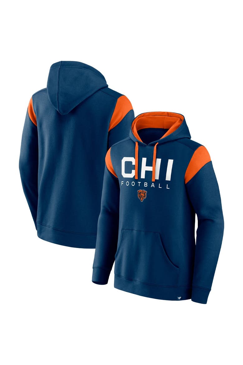 Men's Fanatics Branded Navy Chicago Bears Call The Shot Pullover Hoodie, Main, color, Navy
