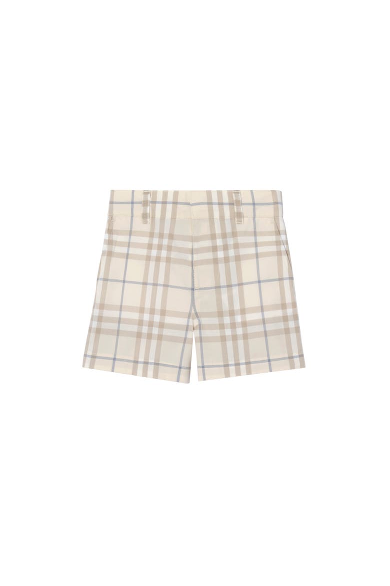 Check Cotton Shorts, Main, color, Sesame beige