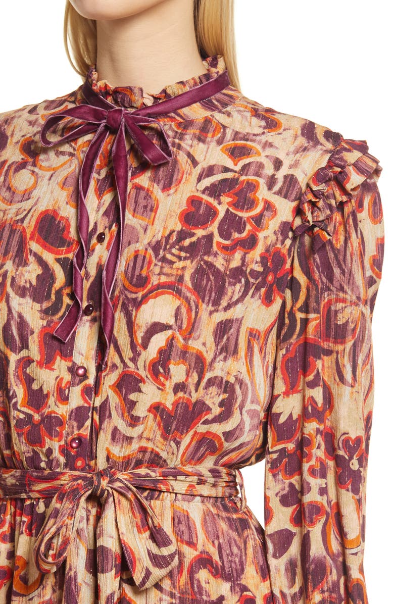 BTFL-life Print Long Sleeve Dress, Alternate, color, Multi