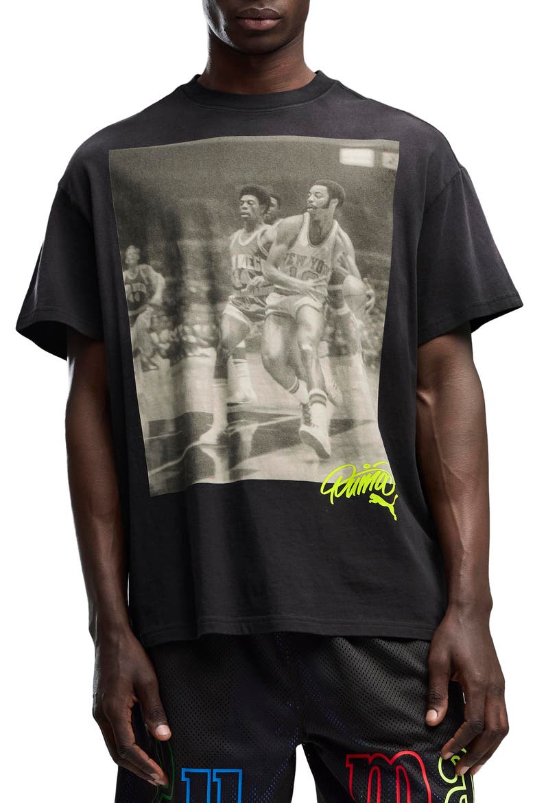 Memory Lane 1 Cotton Graphic T-Shirt, Main, color, PUMA BLACK
