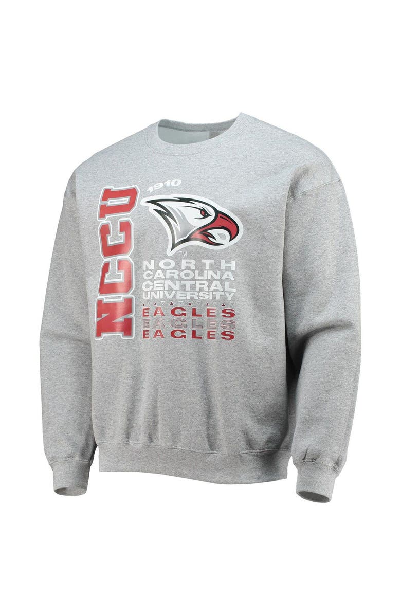 TONES OF MELANIN Men's Tones of Melanin Gray North Carolina Central Eagles Pullover Sweatshirt, Alternate, color, 