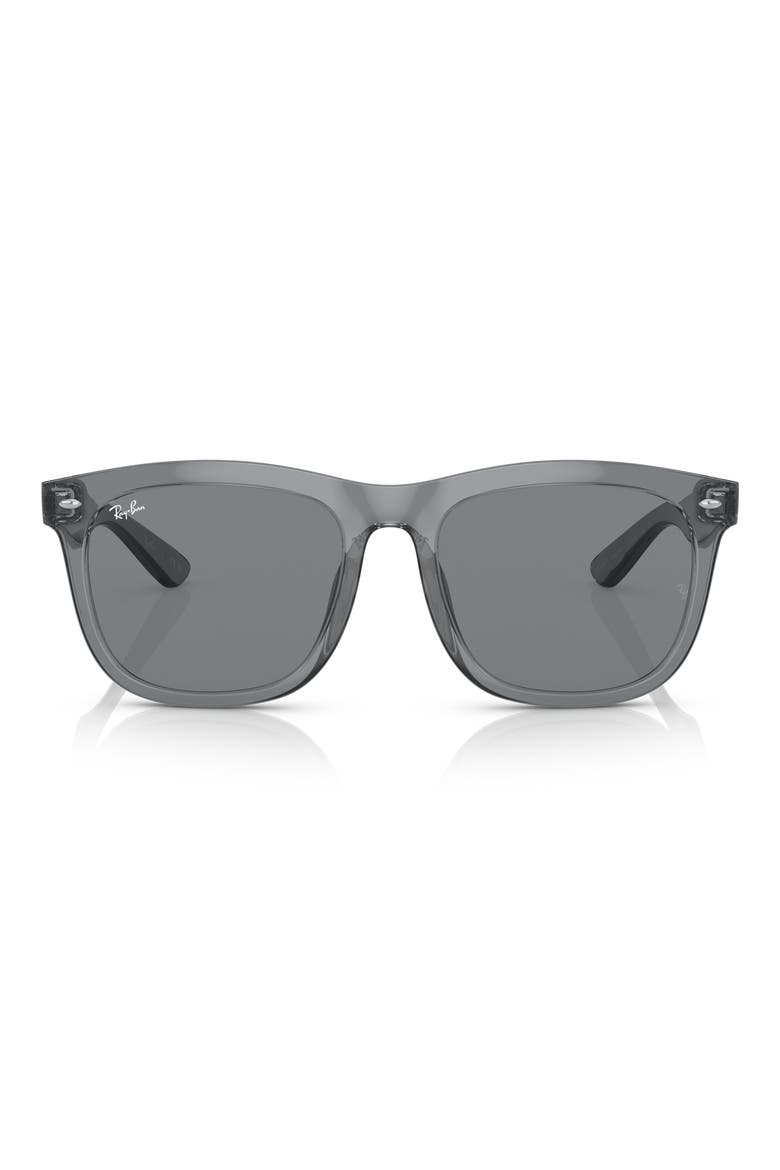 56mm Square Sunglasses, Main, color, TRANSPARENT GREY / DARK GREY