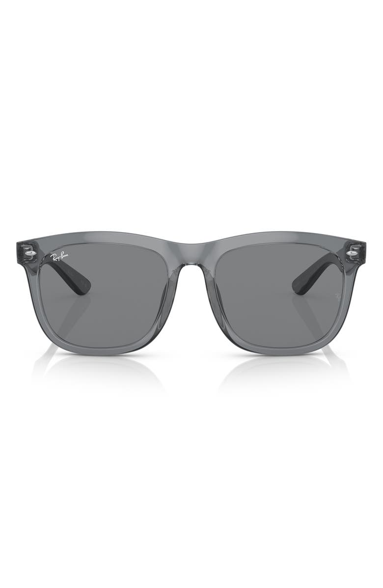 Ray-Ban 56mm Square Sunglasses, Main, color, Transparent Grey / Dark Grey