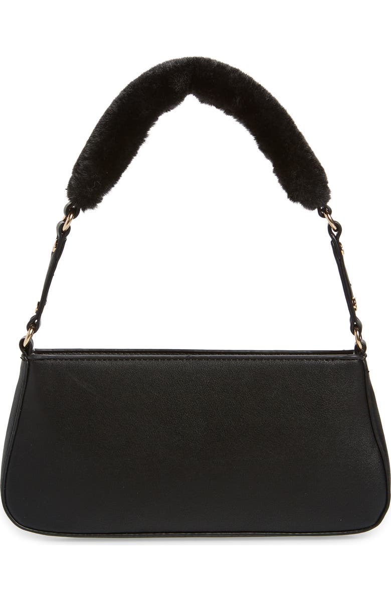 Mali + Lili Scarlett Faux Fur Strap Baguette Bag, Alternate, color,