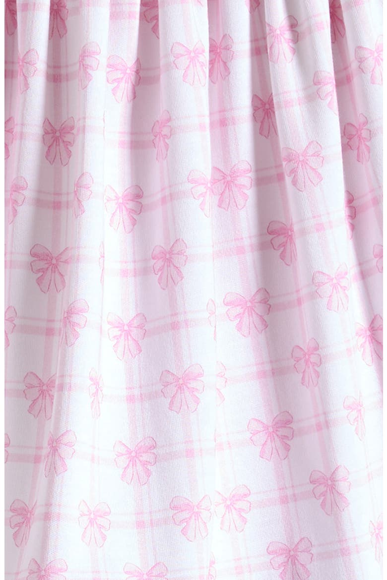Ruffle Smocked Cotton Footie, Alternate, color, PINK