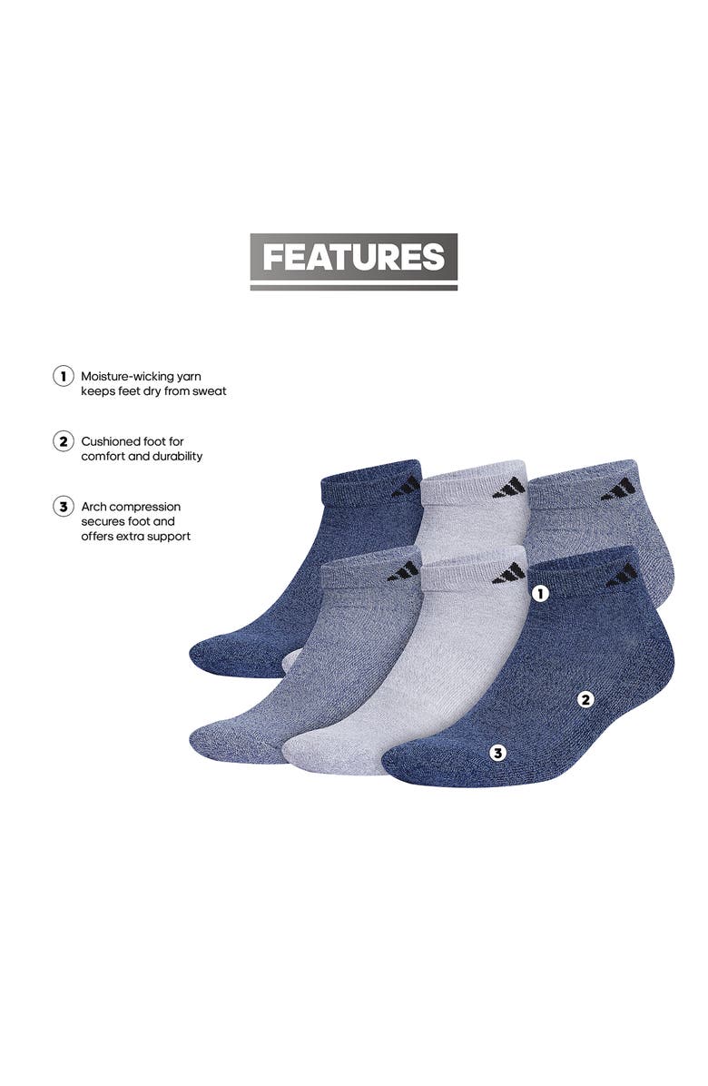 adidas Climacool 6-Pack Low Cut Socks, Alternate, color, 