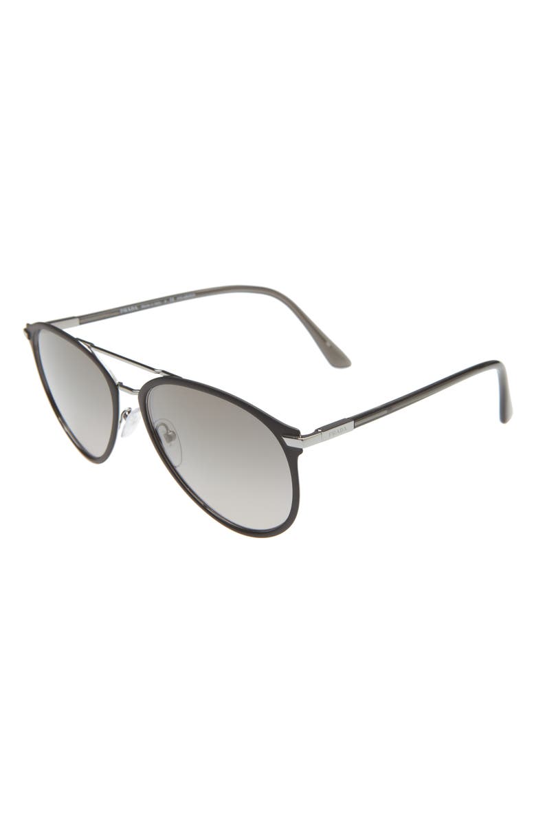 Prada 59mm Polarized Aviator Sunglasses, Alternate, color,