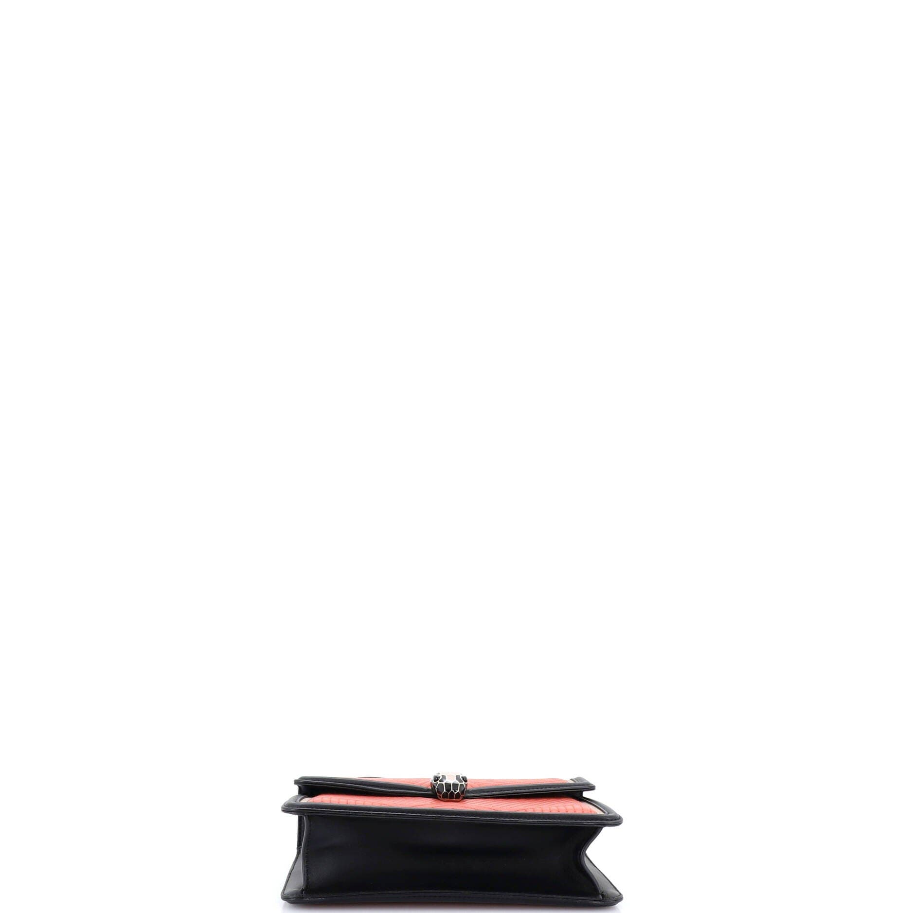 Serpenti Forever Shoulder Bag Quilted Leather Small, Alternate, color, Orange