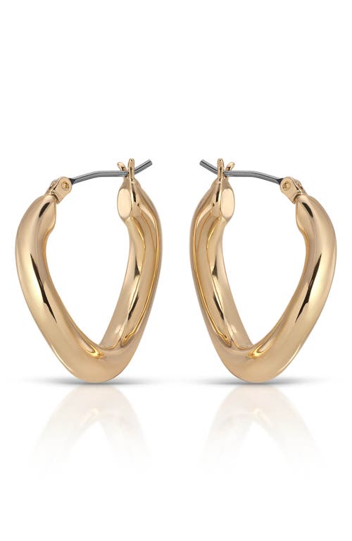 Ettika Curved Classic Hoop Earrings In Gold