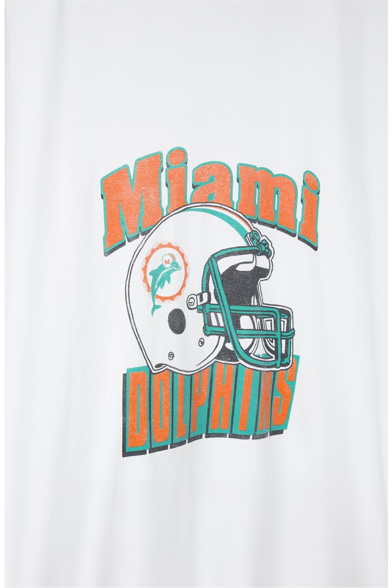 Miami Dolphins Throwback Helmet Cotton Graphic T-Shirt, Alternate, color, WHITE