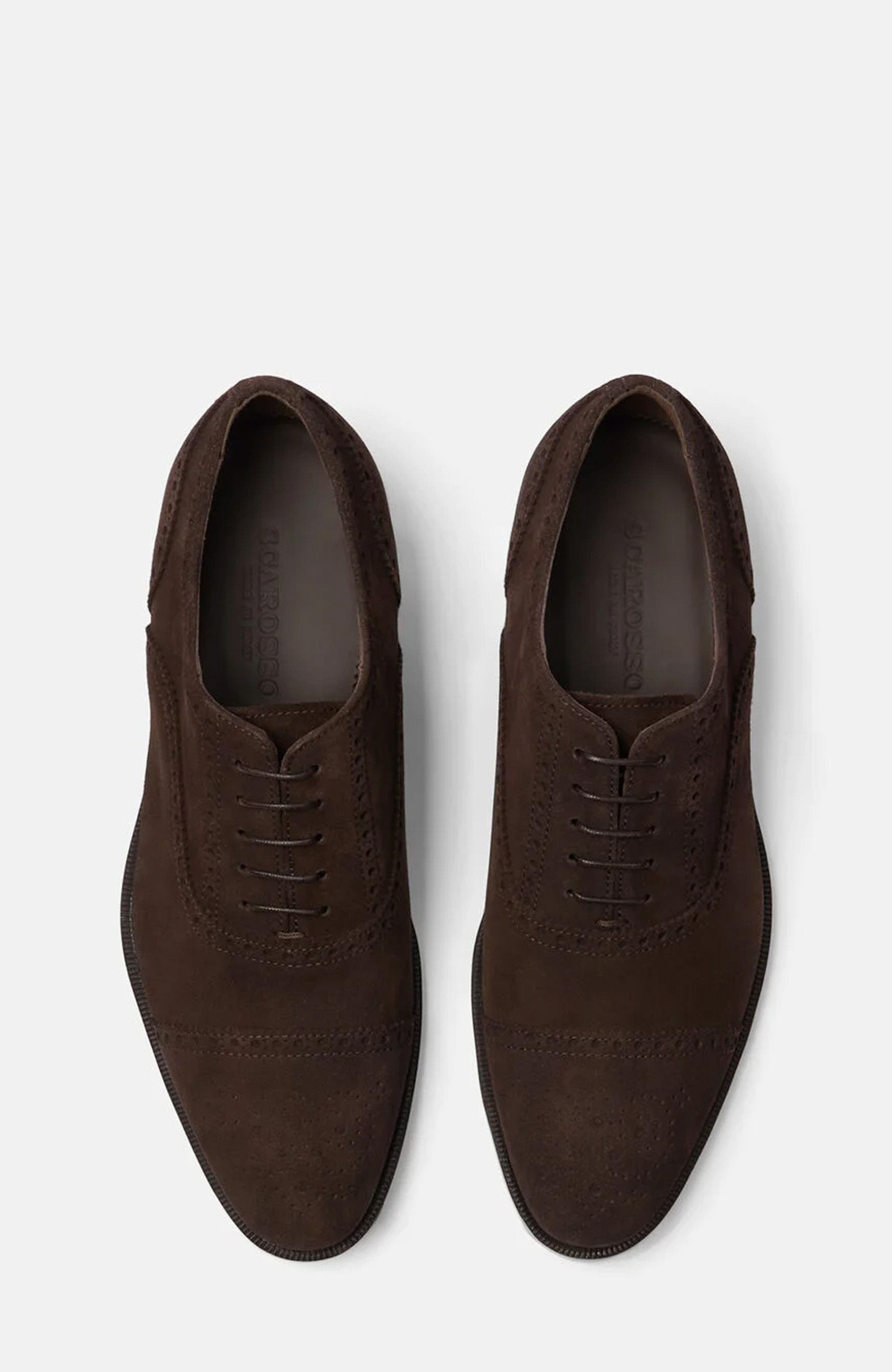 Roberto Oxfords, Alternate, color, Dark Brown Suede
