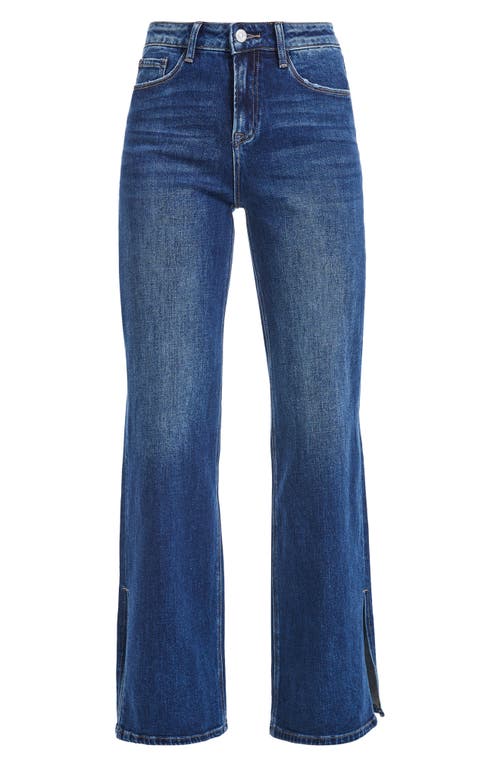 Bayeas High Waist Wide Leg Slit Hem Jeans