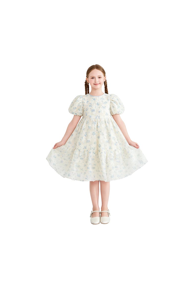 Bloom Tiered Floral Dress, Alternate, color, Ivory
