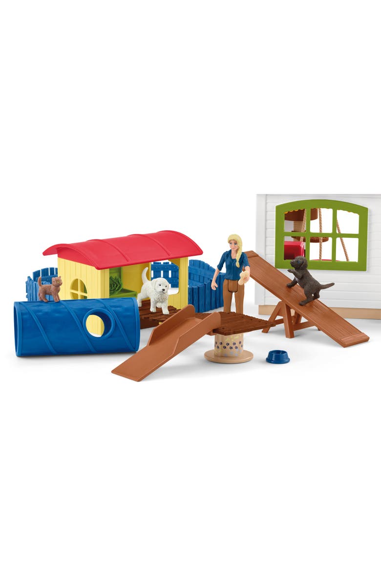 Schleich Farm World Pet Hotel, 54 Piece Animal Playset, Ages 3+, Alternate, color, Multicolored