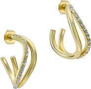 Ted Baker Large Wayva Pavé Crystal Hoop Earrings